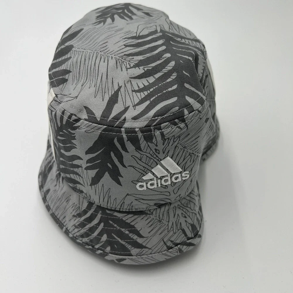 Adidas‎ Bucket Hat Gray Leaf Print 